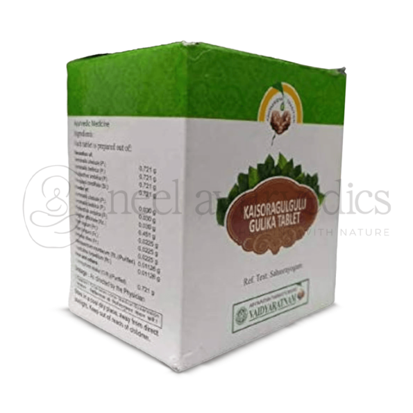 Vaidyaratnam Kaisoraguggulu Gulika Tablet