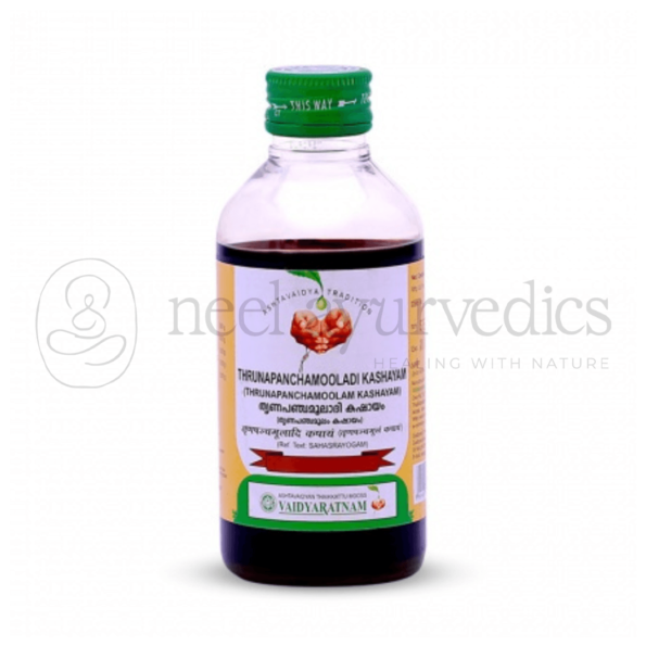 Vaidyaratnam Thrunapanchamooladi Kashayam