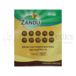 Zandu Brihat Kasturi Bhairav Rasa Oro - 10 Tab