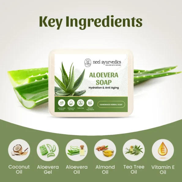 Neel Ayurvedics Jabón de aloe vera de