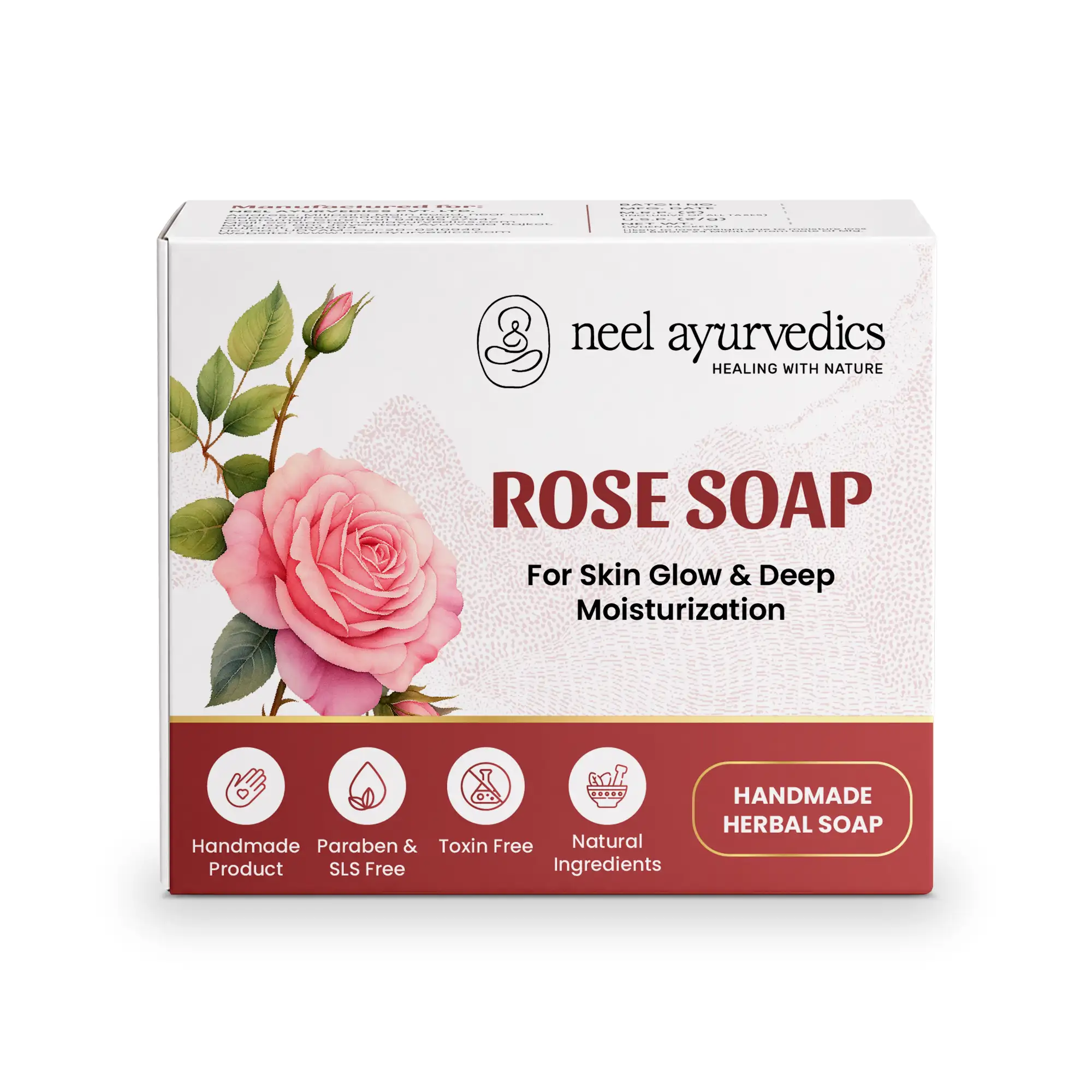 Rose Soap - Box 1 Neel Ayurvedics Jabón de rosas